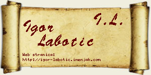 Igor Labotić vizit kartica